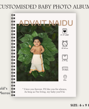Customised Baby Photo Book Album With Birth Statistics